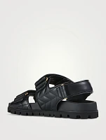 Matelassé Leather Sport Sandals