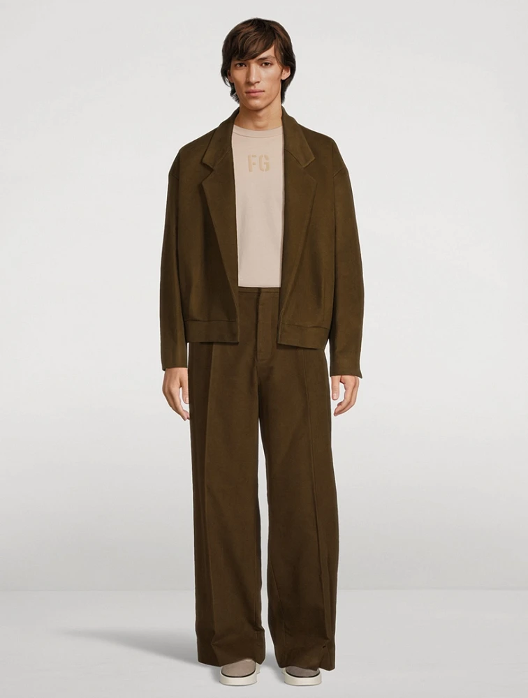 Moleskin Wide-Leg Pants