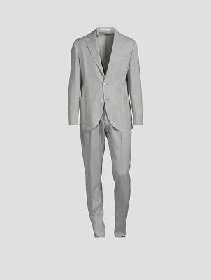 Wool Silk And Linen Two-Piece Suit