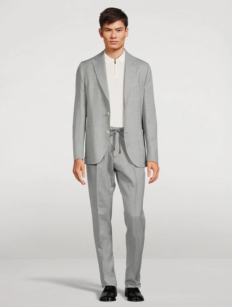 Wool Silk And Linen Two-Piece Suit