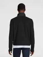 Wool-Blend Down Padded Cardigan