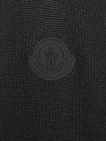 Wool-Blend Down Padded Cardigan