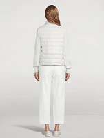 Mixed-Media Puffer Jacket