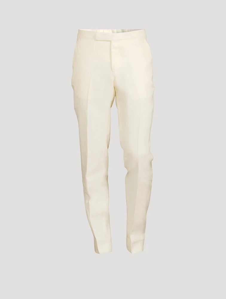 Linen Slim-Fit Pants