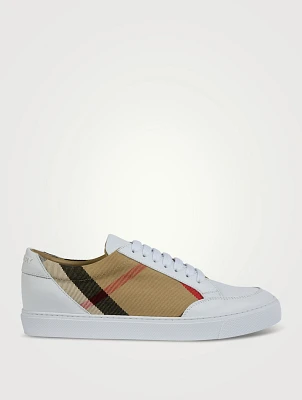 Salmond Leather Sneakers Check Print