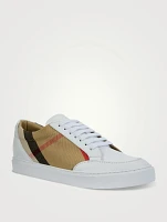Salmond Leather Sneakers Check Print