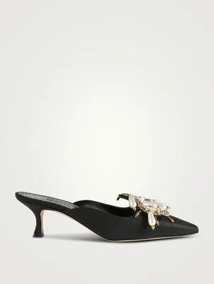 Orientalia Embellished Grosgrain Mules