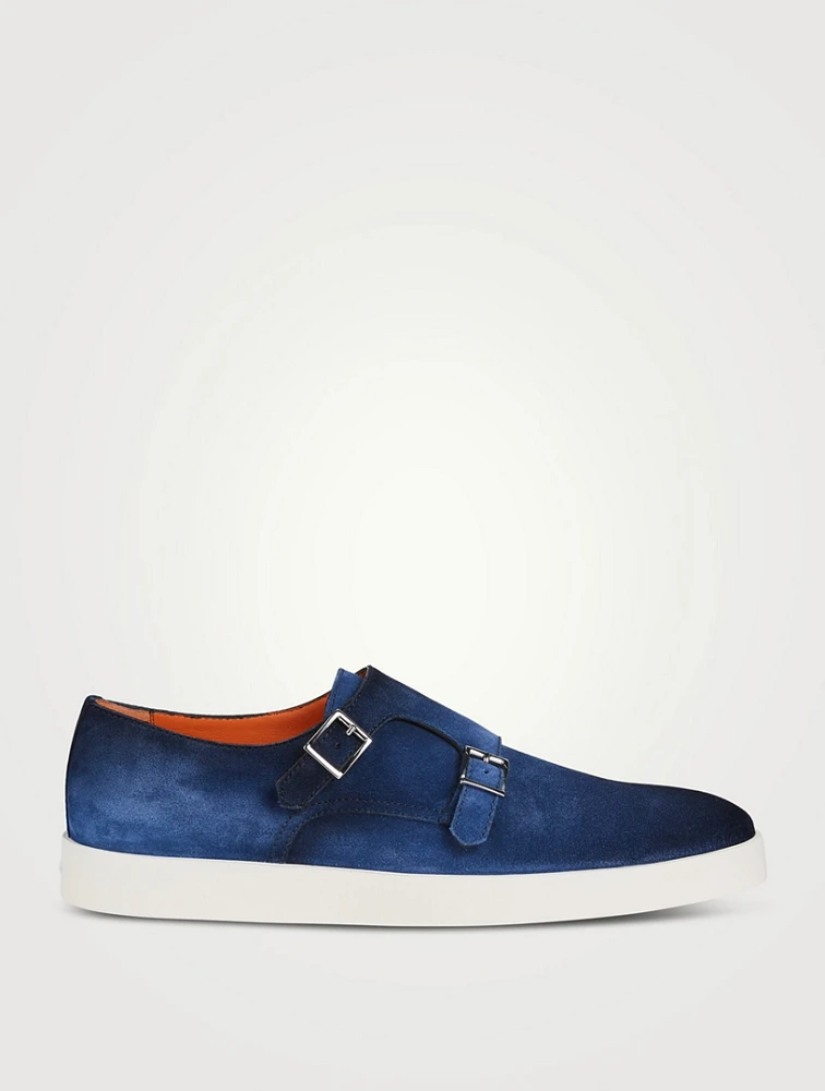 Atlantis Suede Monk Strap Shoes