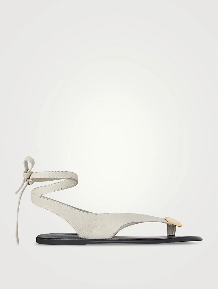 Charm Beach Leather Sandals