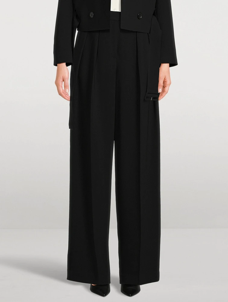 Double-Pleat Admiral Crepe Trousers