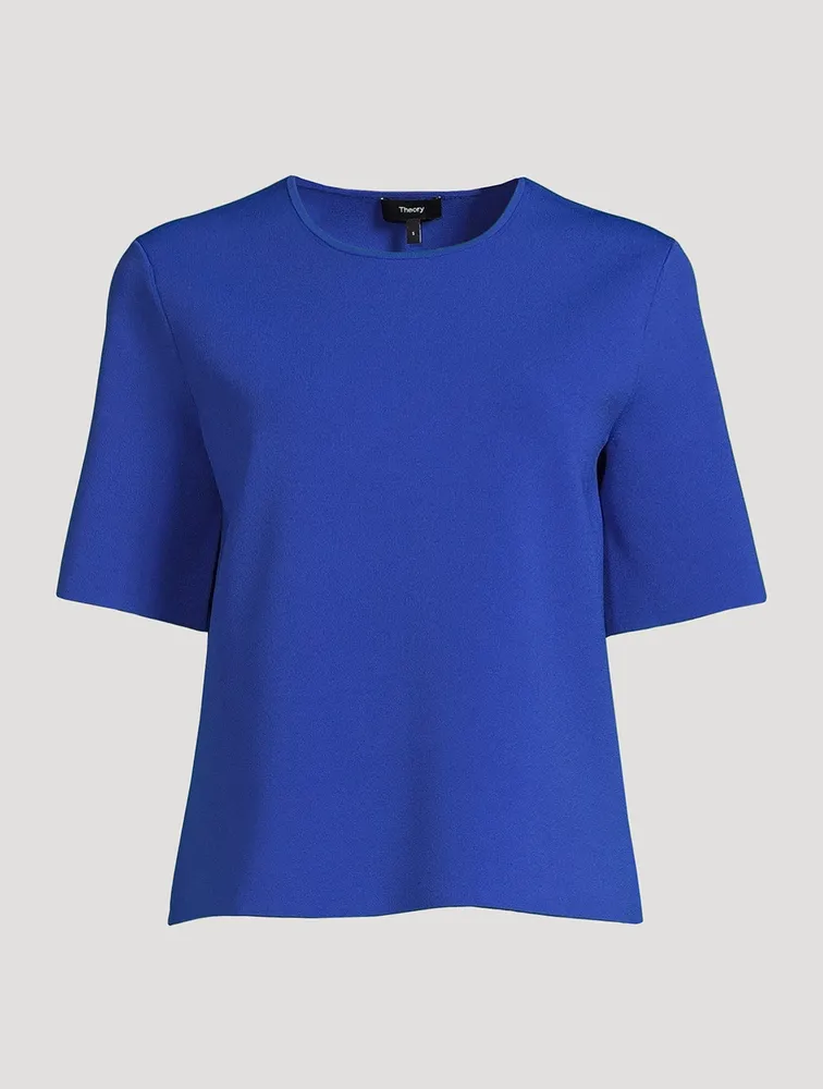 Crepe Knit Oversized T-Shirt