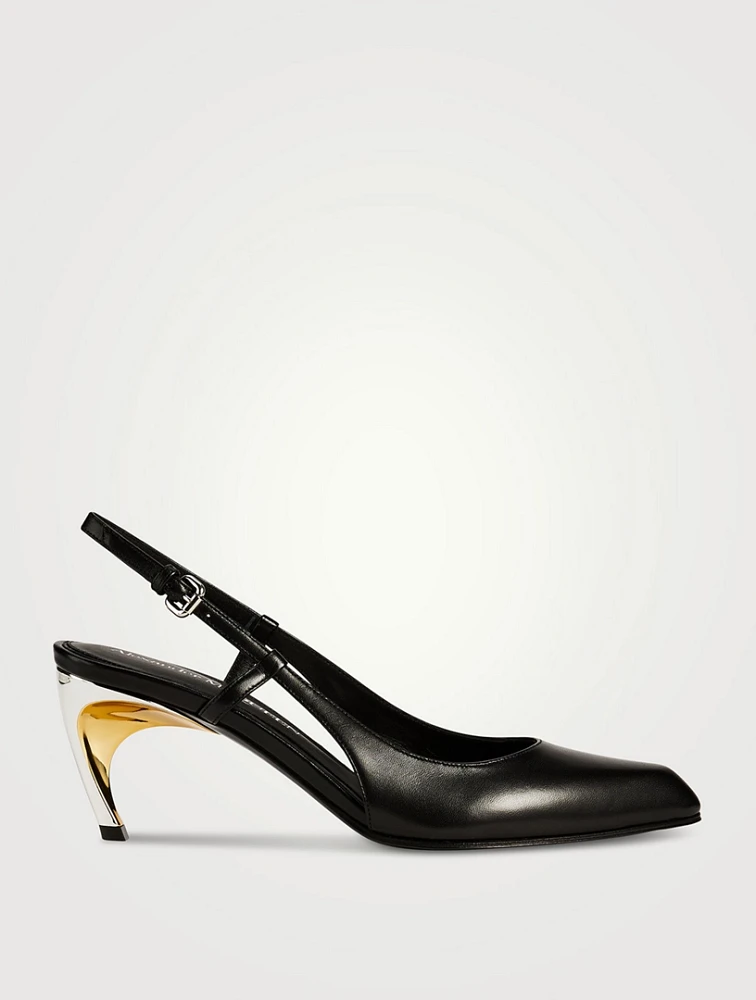 Armadillo Leather Slingback Pumps