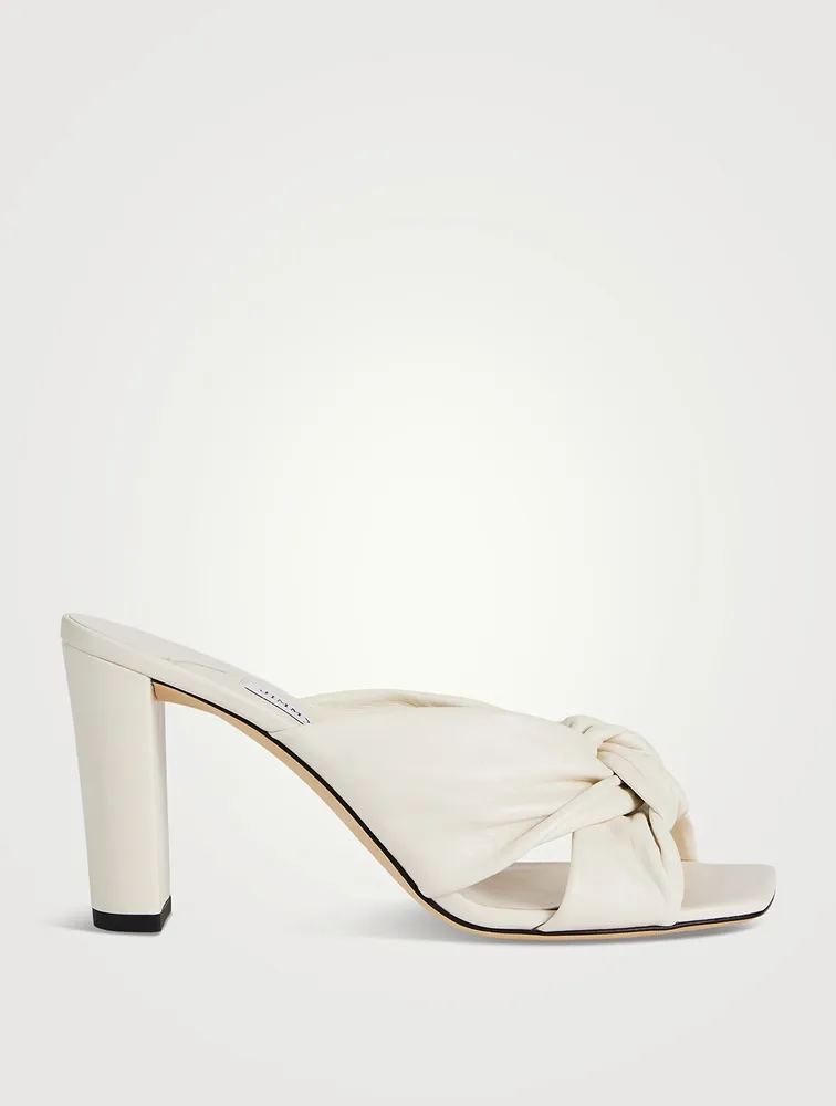 Avenue Metallic Leather Mules