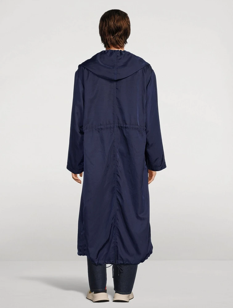 Nylon Gabardine Long Coat