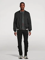 Bomber Jacket With Back Zipper