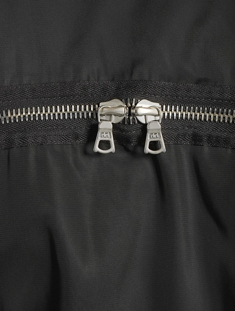 Bomber Jacket With Back Zipper