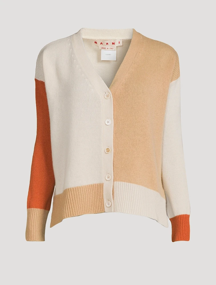 Colourblock Cashmere Cardigan