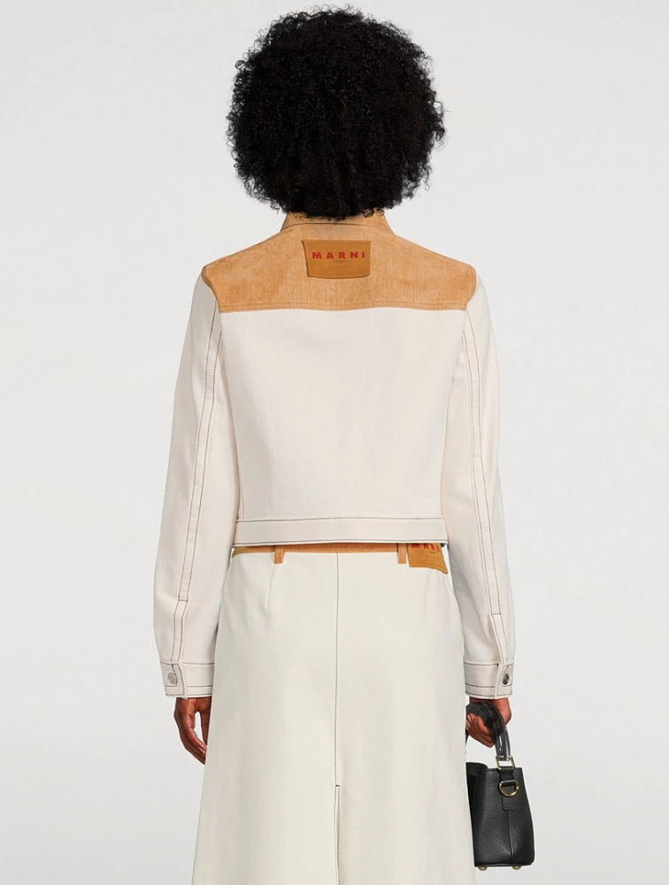 Denim Jacket With Contrast Yoke