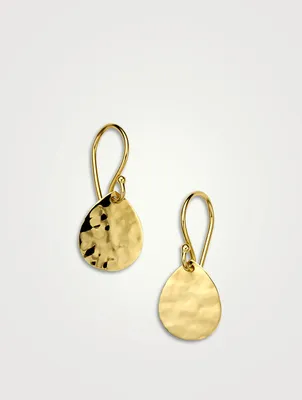 Small Classico 18K Gold Crinkle Teardrop Earrings