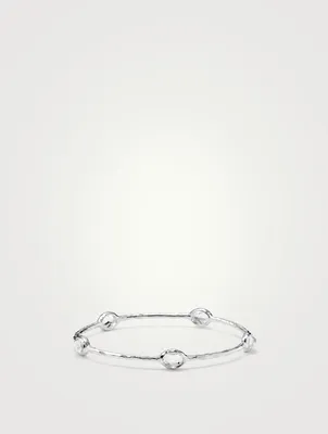Rock Candy Sterling Silver Five-Stone Bangle Bracelet With Rock Crystal
