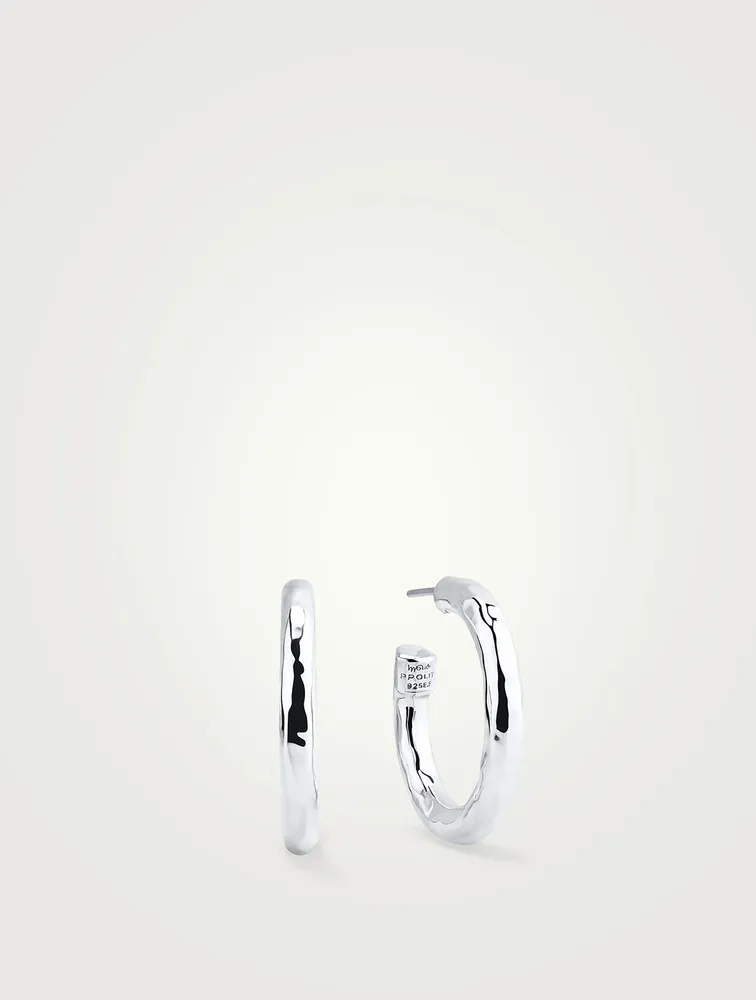 Small Classico Sterling Silver #2 Hoop Earrings