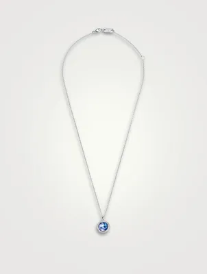 Mini Lollipop Sterling Silver Pendant Necklace With Gemstones