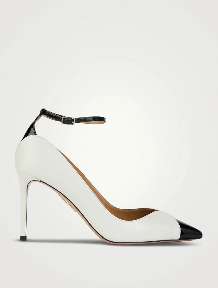 Pinot Leather Ankle-Strap Pumps