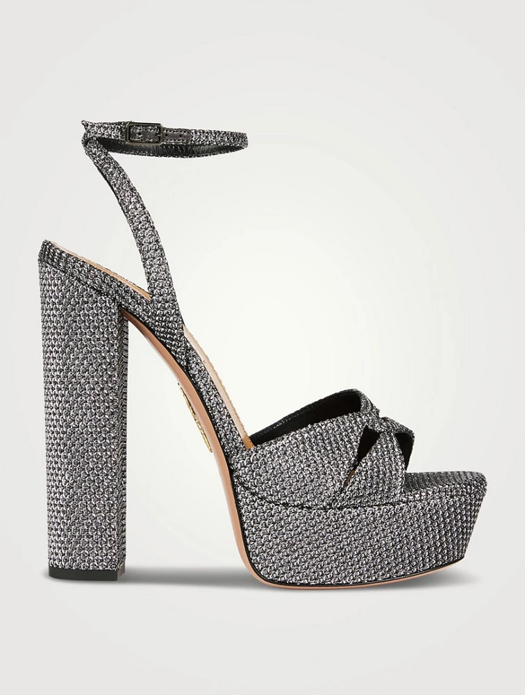 Sinner Metallic Jacquard Platform Sandals