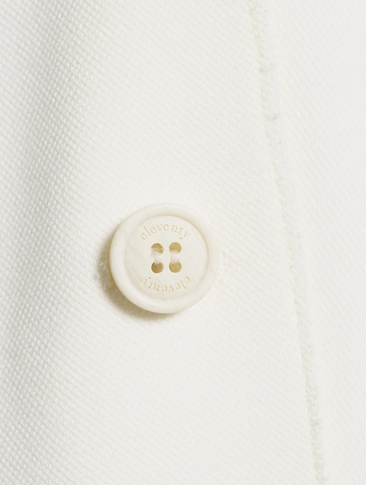 Single-Breasted Blazer With Removable Hoodie