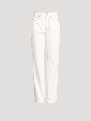 Le de-Nîmes Droit Straight-Leg Jeans
