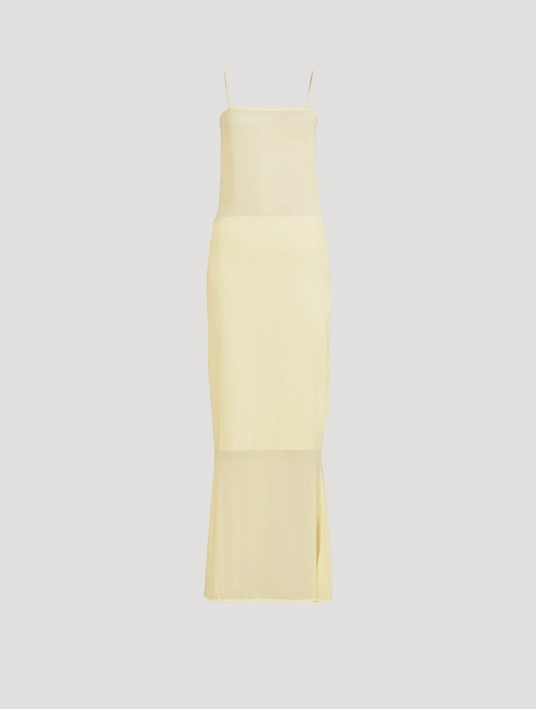 La Robe Brezza Sheer Maxi Dress