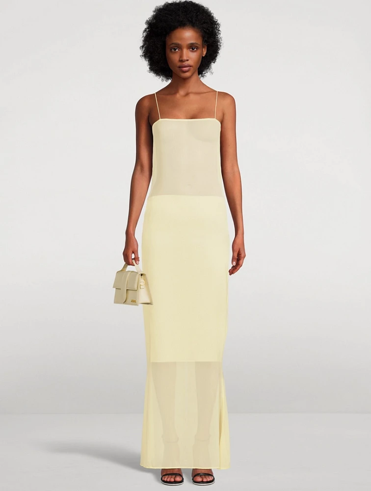 La Robe Brezza Sheer Maxi Dress