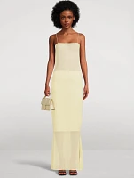 La Robe Brezza Sheer Maxi Dress