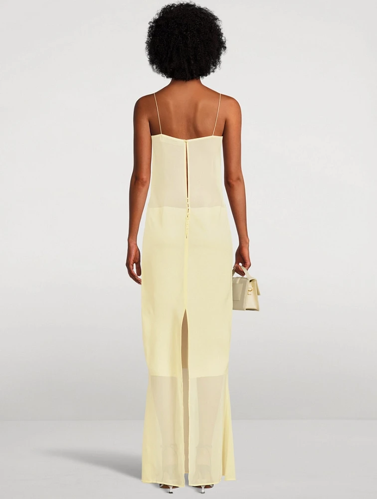 La Robe Brezza Sheer Maxi Dress