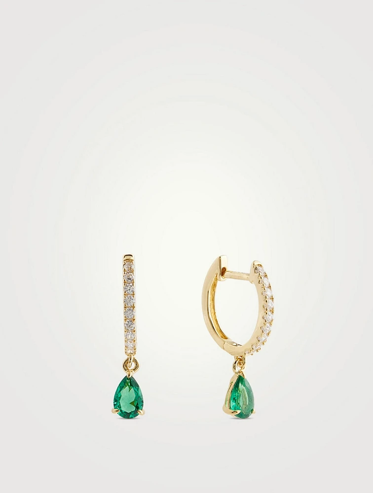 Leni Pavé Crystal Hoop Earrings