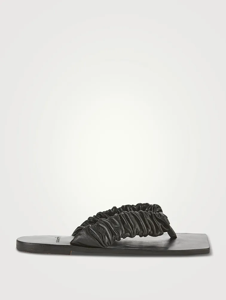 Lola Leather Scrunch Sandals