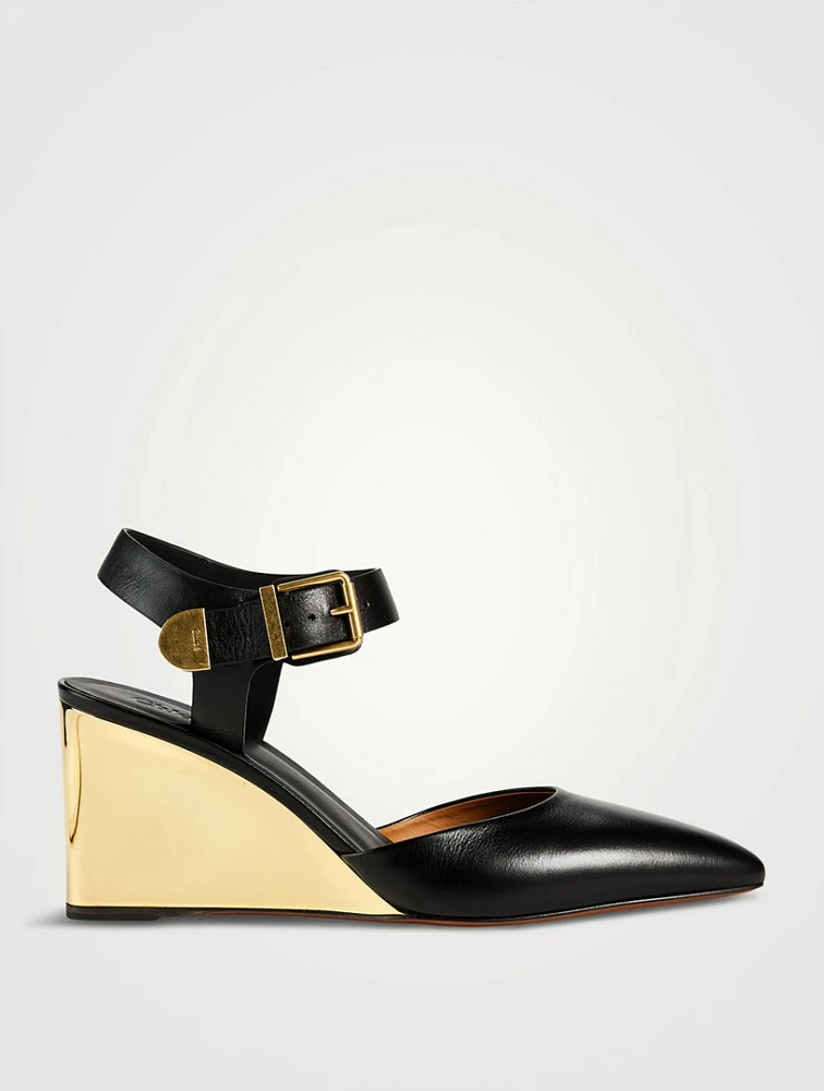 Rebecca Leather Wedge Pumps