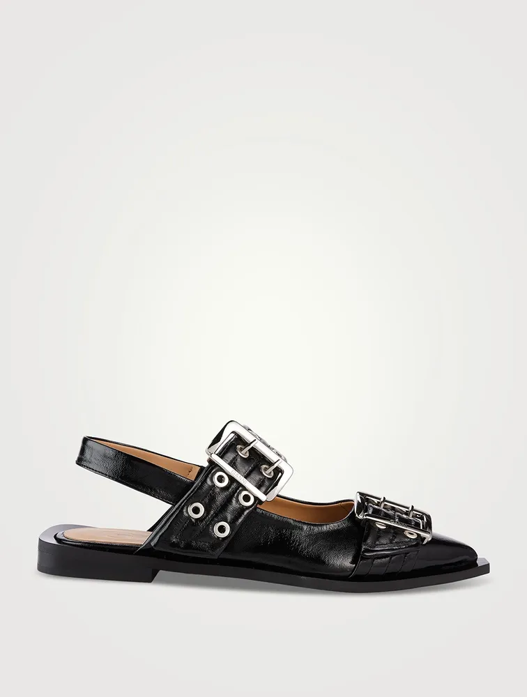 Leather Slingback Ballet Flats
