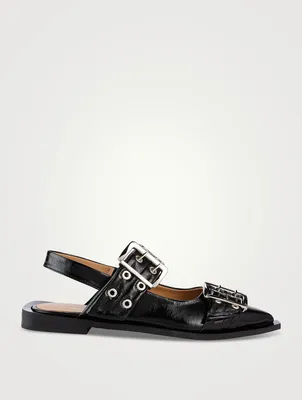 Leather Slingback Ballet Flats