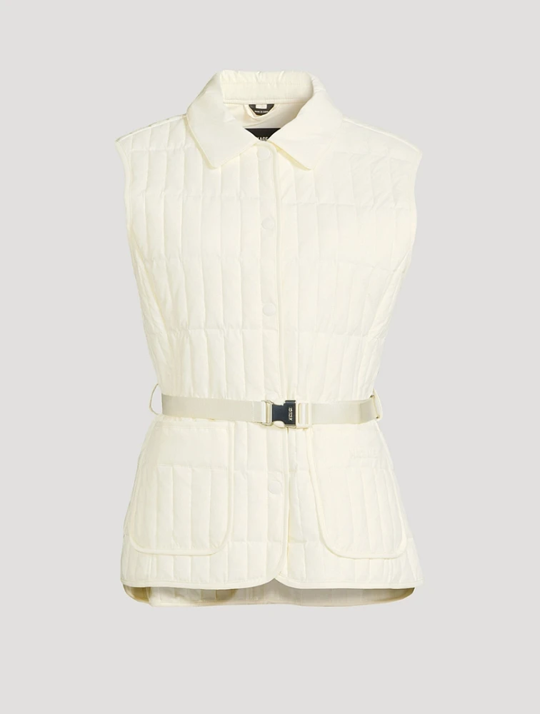Helia Light Down Belted Vest