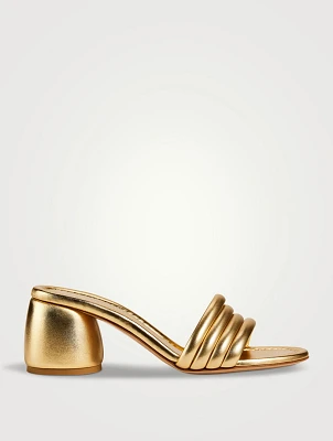 Malou Metallic Leather Mules