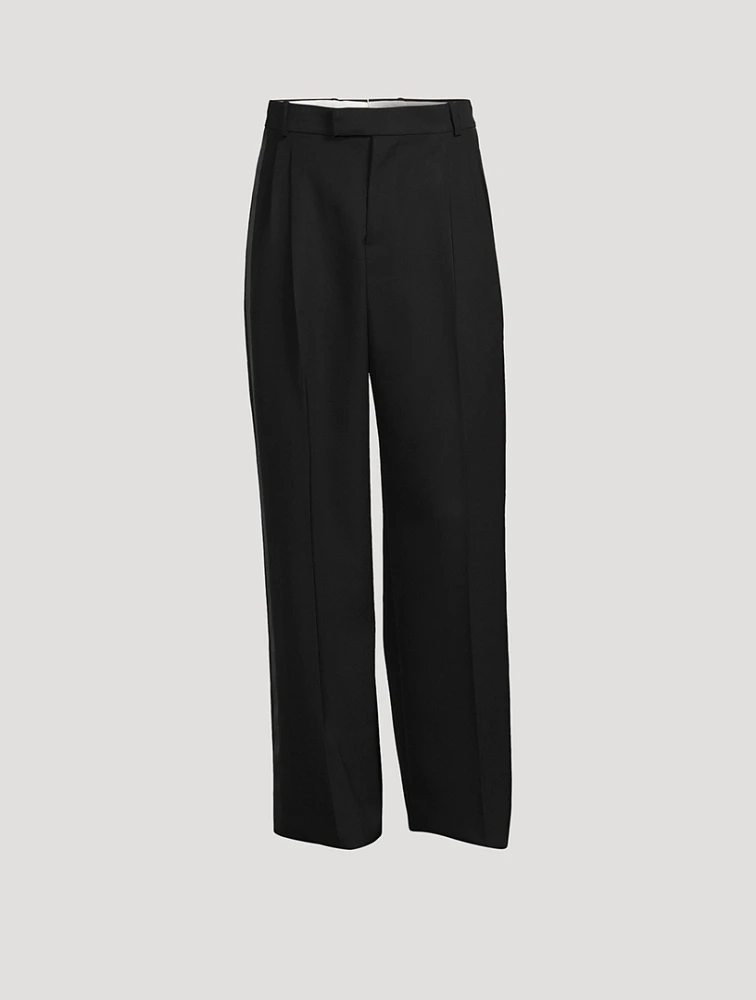 Wool Wide-Leg Pants