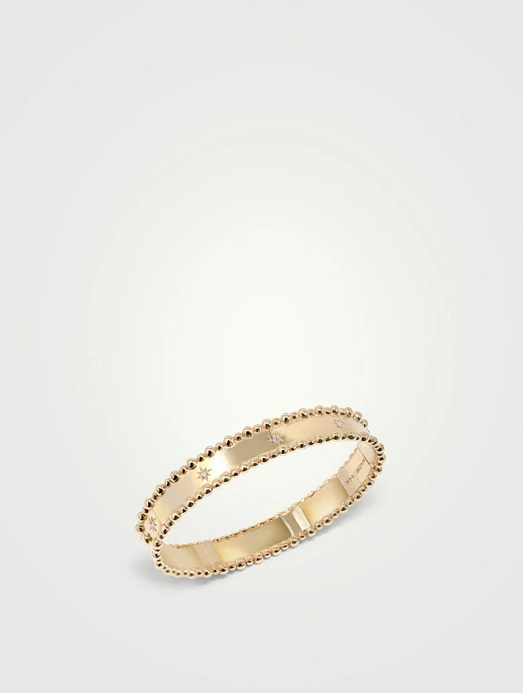 North Star 14K Gold Bubble Cuff With Diamonds