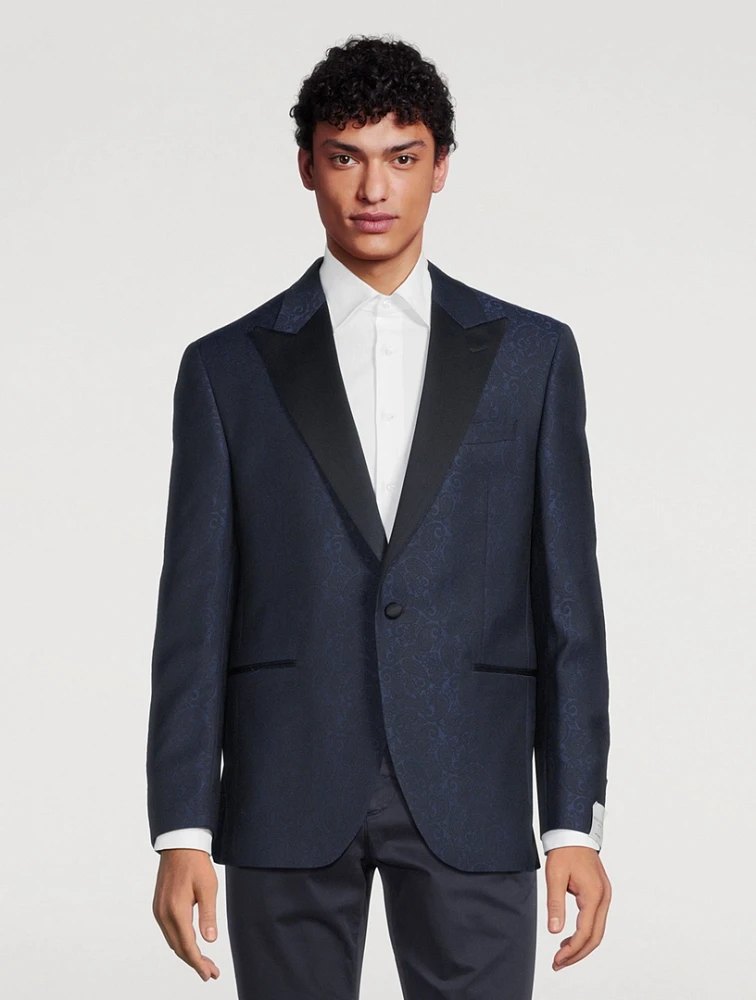 Elwood Wool Dinner Jacket Paisley Print