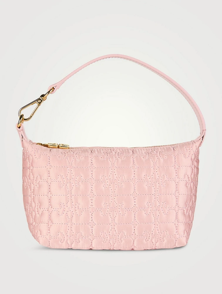 Small Butterfly Satin Shoulder Bag