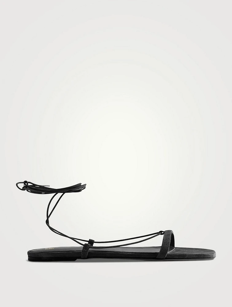The Suede Tie Sandals