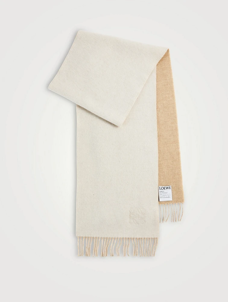 Wool Cashmere Scarf With Logo