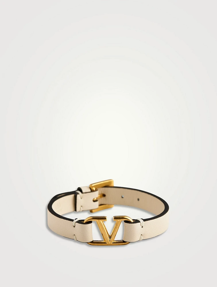 Leather VLogo Bracelet