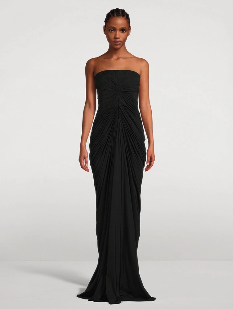 Radiance Draped Bustier Gown