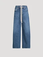Brynn Drawstring Wide-Leg Jeans